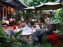 The very special Patio Restaurant of the Grano de Oro in Costa Rica