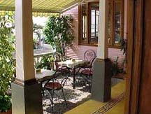 The terrace at the Hotel Fleur de Lys